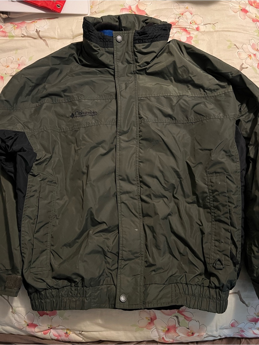 Columbia Men's Bugaboo Jacket Fleece Interchange Coat Snowboarding Green/Black L